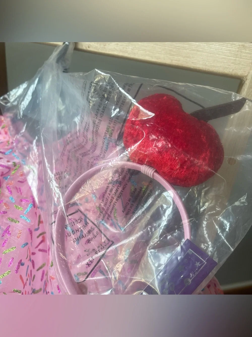 Toddler Cupcake Costume Pink Sprinkles Frosting Tunic Blue Tulle Cherry Headband